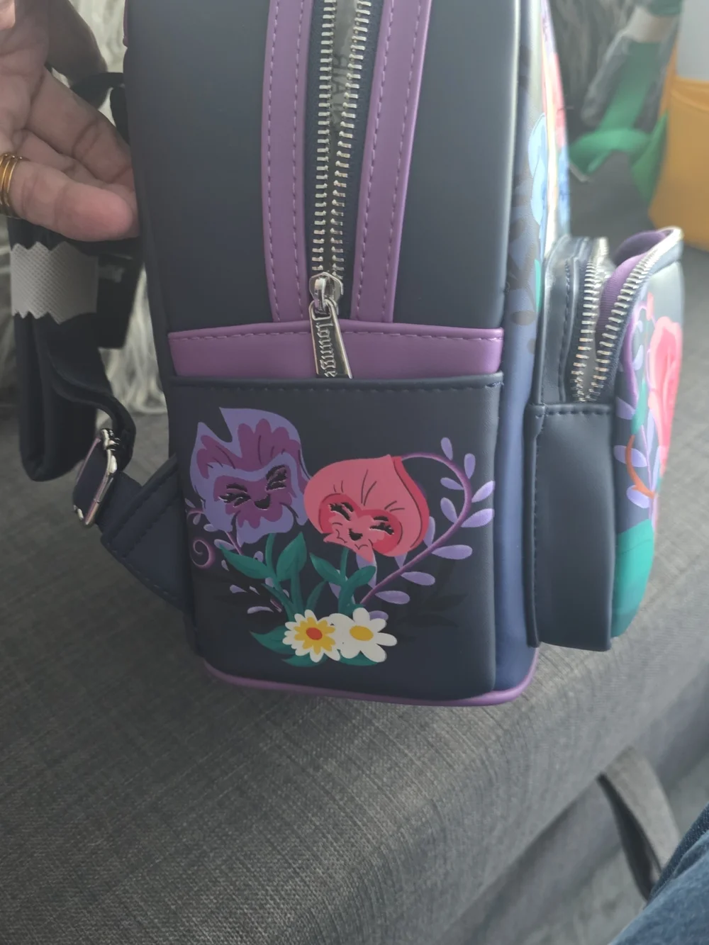 Disney x Loungefly Hard Tag Alice in Wonderland Purple Floral Mini Backpack